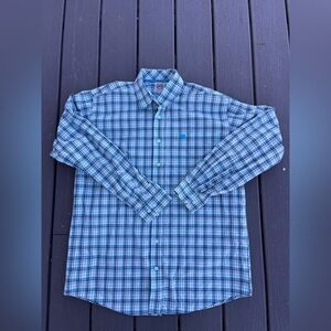 Cinch Shirt Mens Medium Plaid Long Sleeve Button Down Multicolor